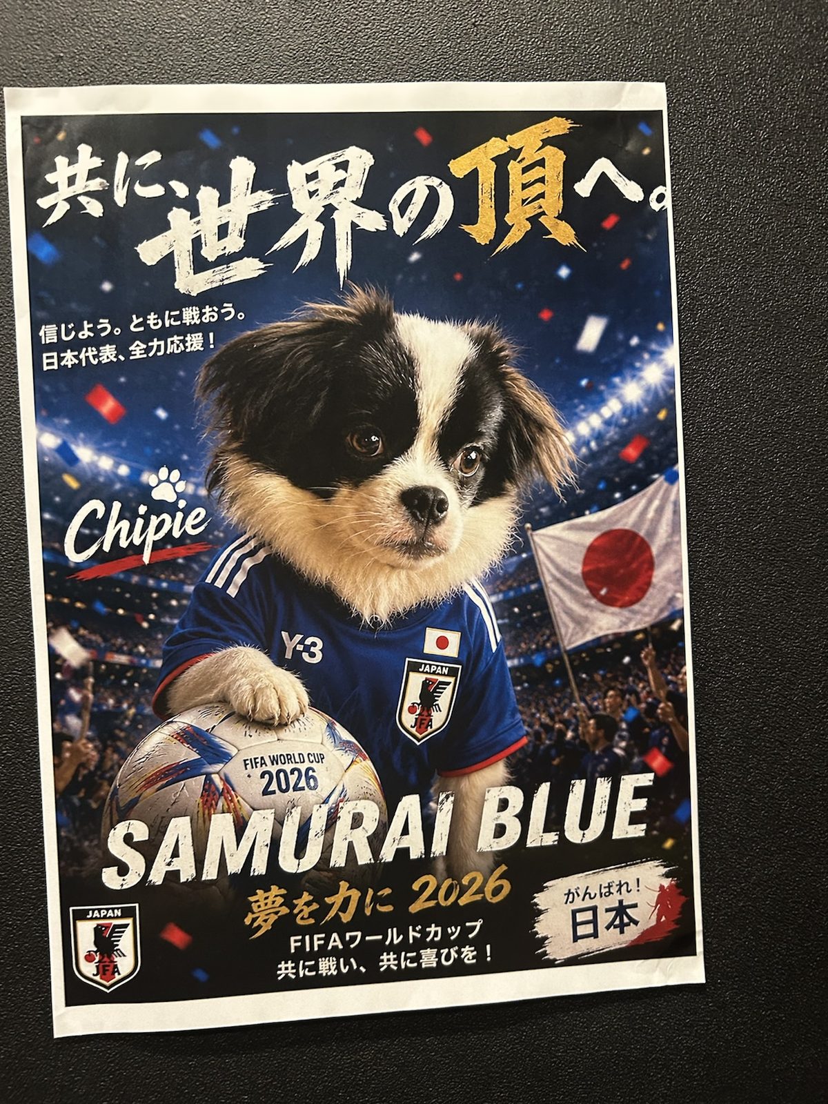 Chipie SAMURAI BLUE応援ポスター